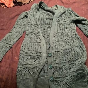 LC size xs green cardigan
